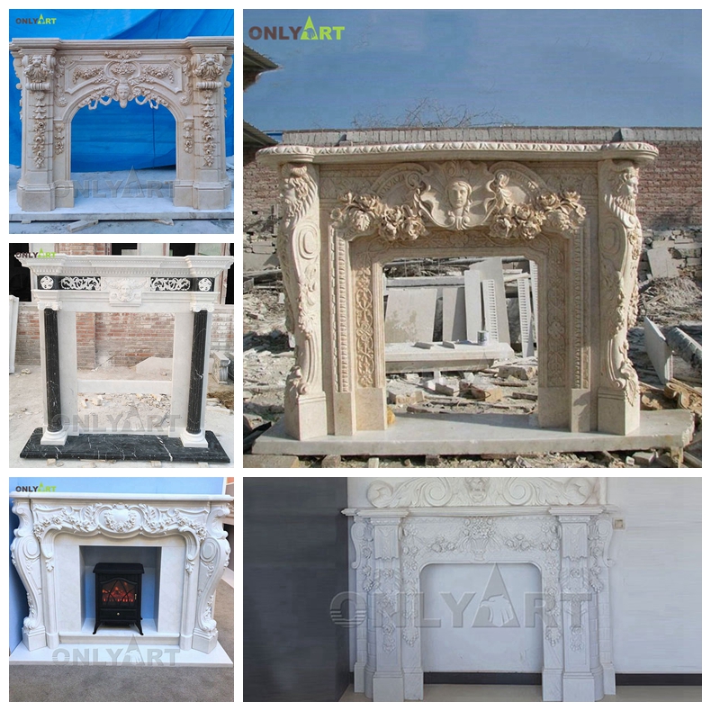 Stone Fireplace Mantel