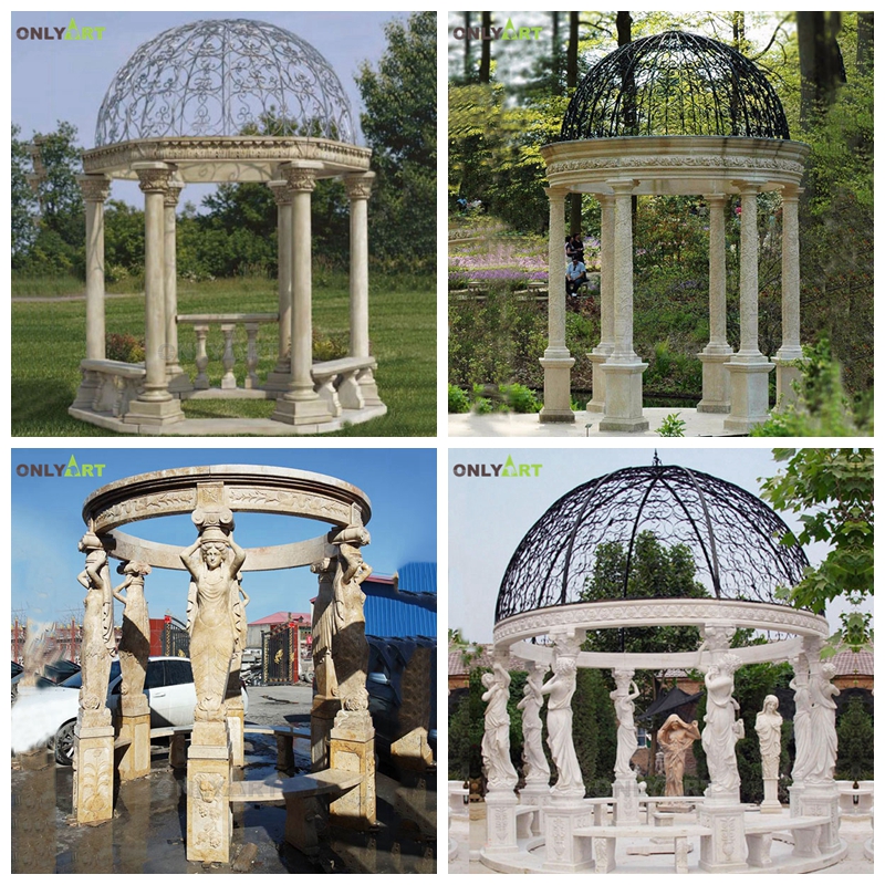 Vintage marble column gazebo