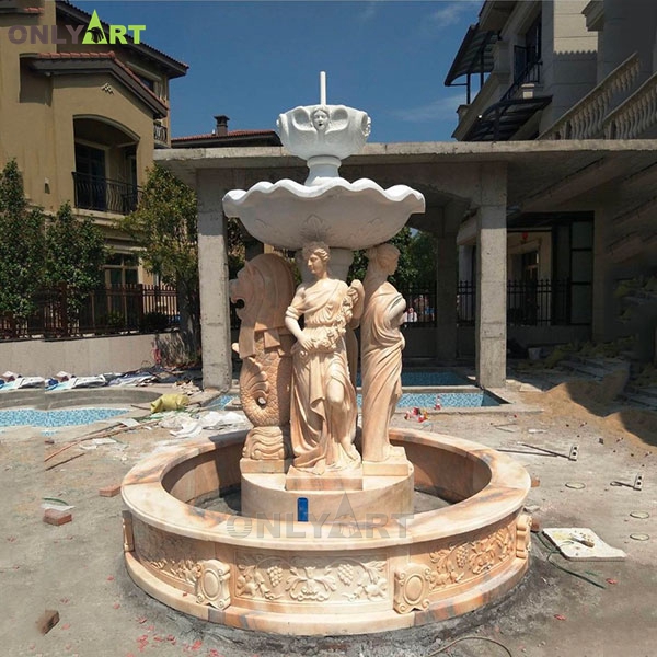 Wholesale beautiful large marble figure fountain for sale OLA-F225