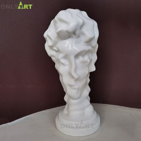 hand carved western roman marble david bust statue for garden decoration