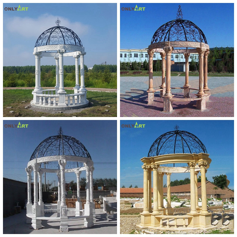 beautiful marble pillars gazebo for sale