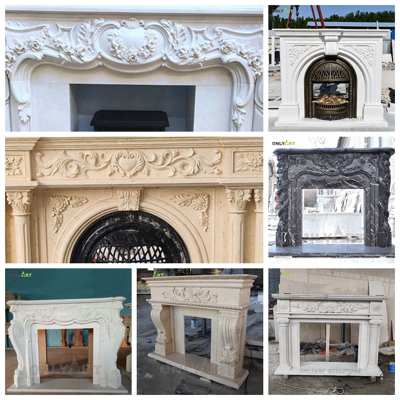 cast stone fireplace surround