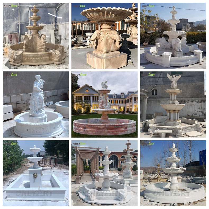 factory customized marble water features fountain pictures