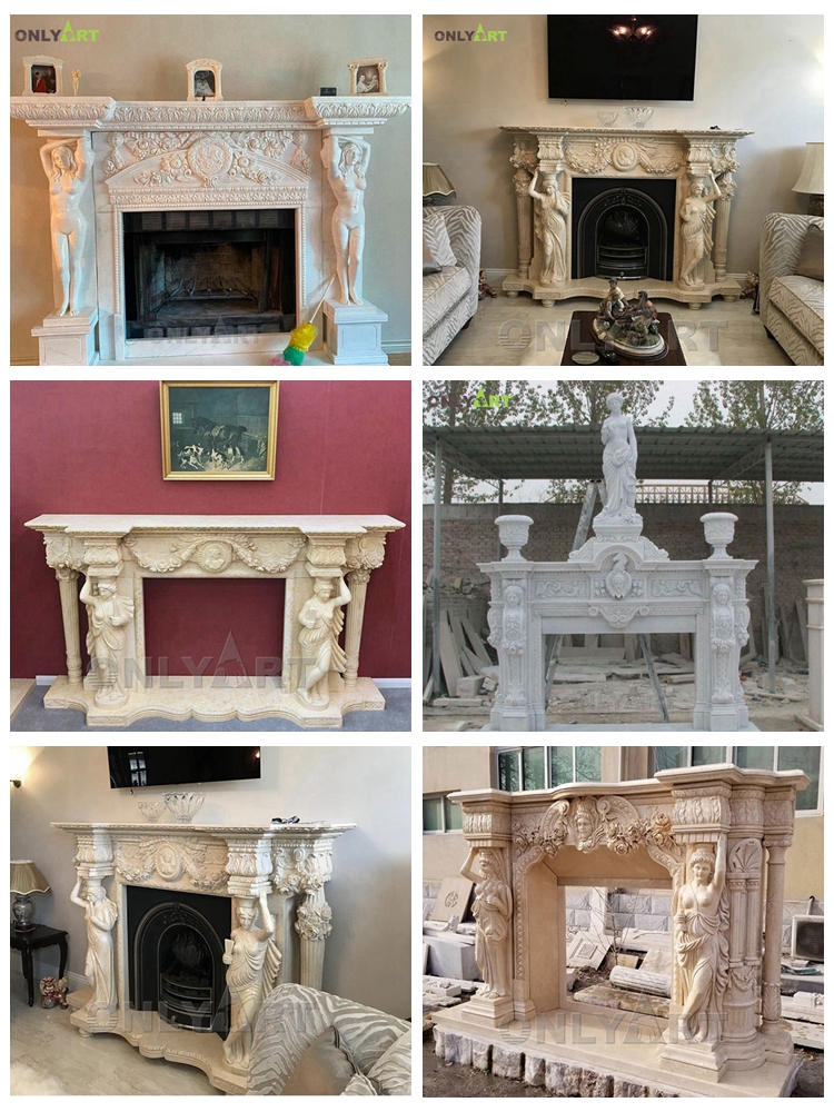 gas fireplace mantel