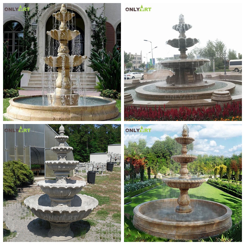 hand carved marble waterscape fountains for sale