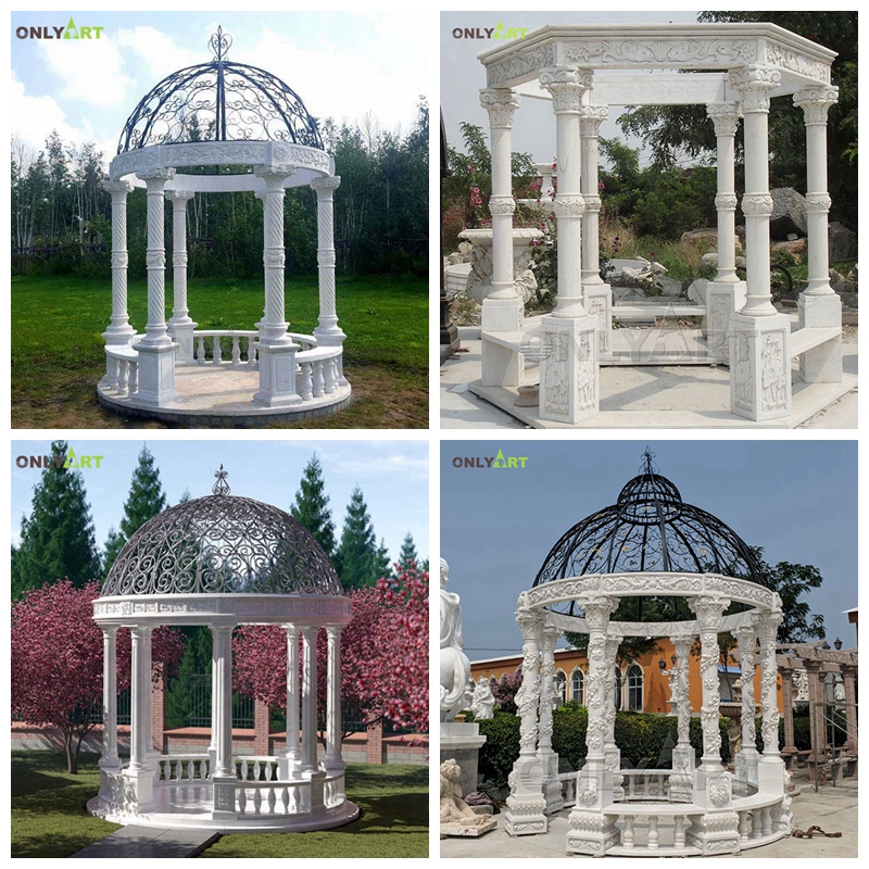hand carving marble pavilions