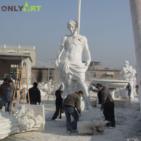 Famous Large Male Farnese Hercules Marble Sculpture Garden Decoration for Sale