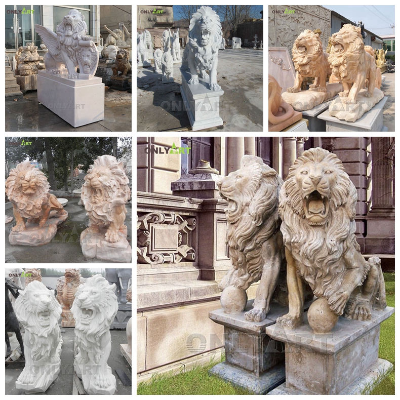 large lion sculpture