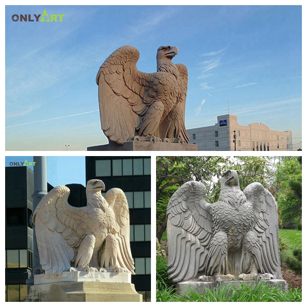 large outdoor eagle statues