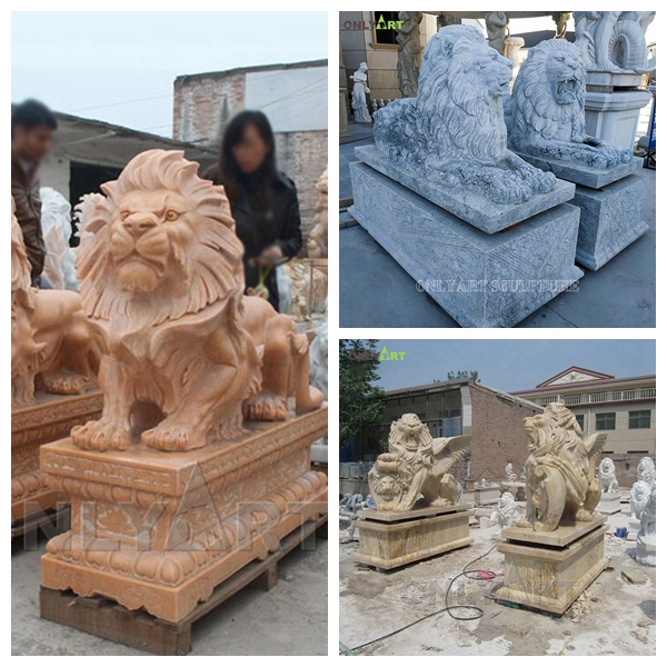 lion garden statue