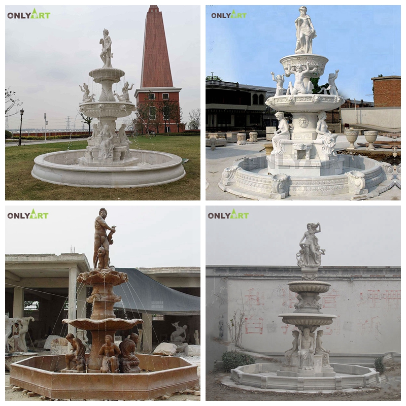 marble figure water fountain statue