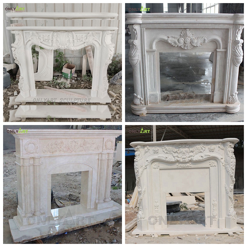 marble fireplace mantel