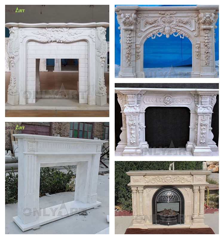 marble fireplace mantel