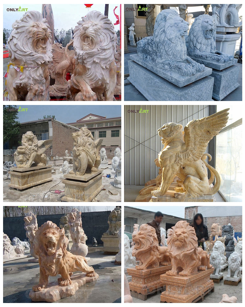 marble lion sculpture