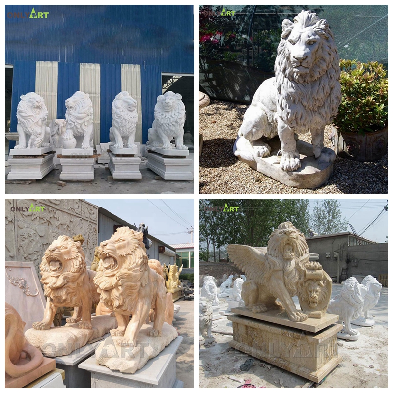 marble lion statue