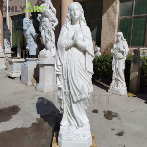 life size religious theme marble holy Virgin Mary statue for church decoration