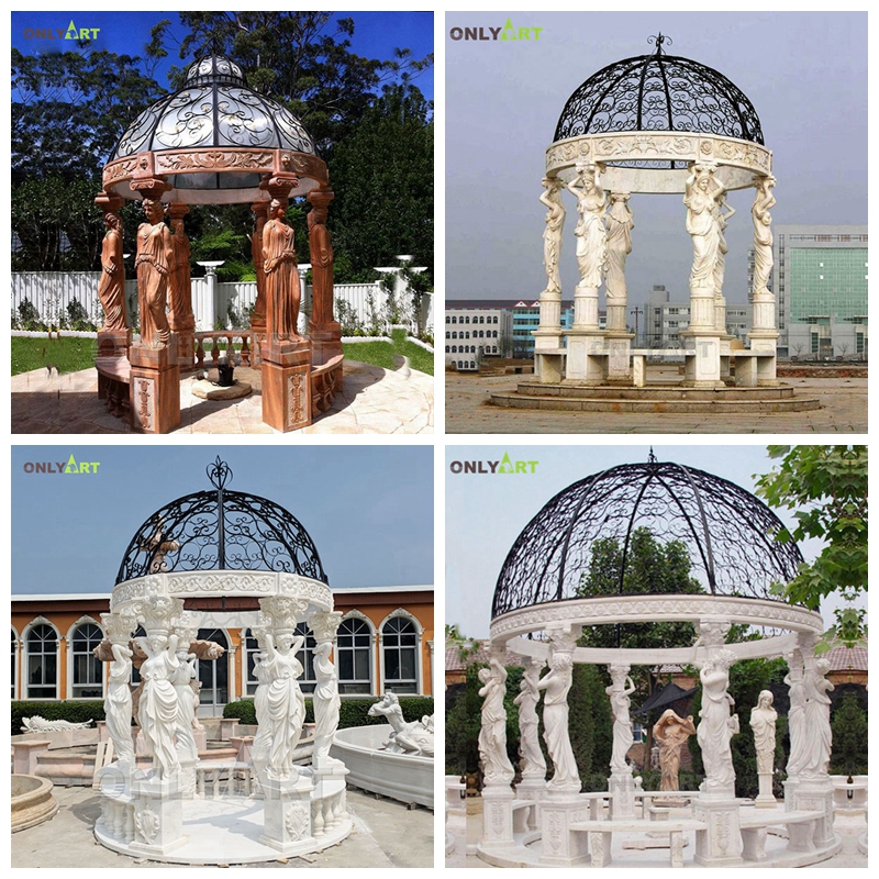marble stone carving pavilions 