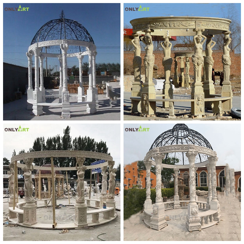 modern stone pavilions for garden 