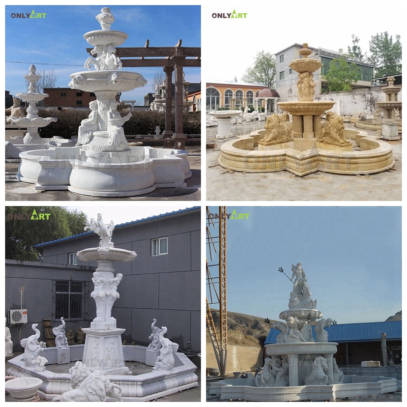 outdoor large marble figure fountains for sale