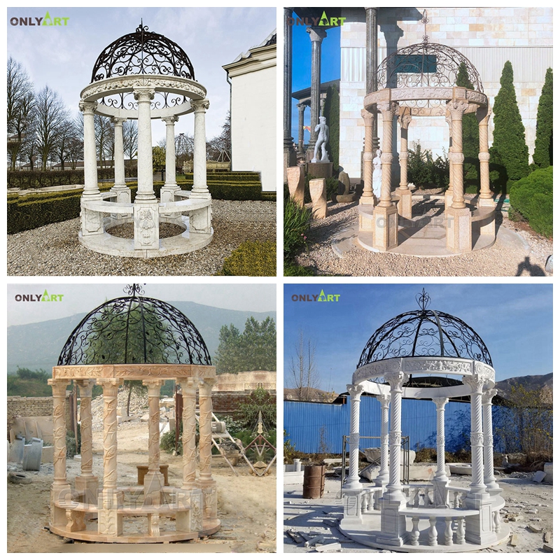 outdoor stone gazebo columns for sale