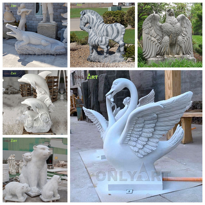 outdoor swan statue