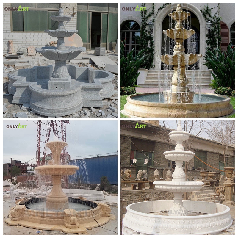 park decoration stone water fountain for sale 