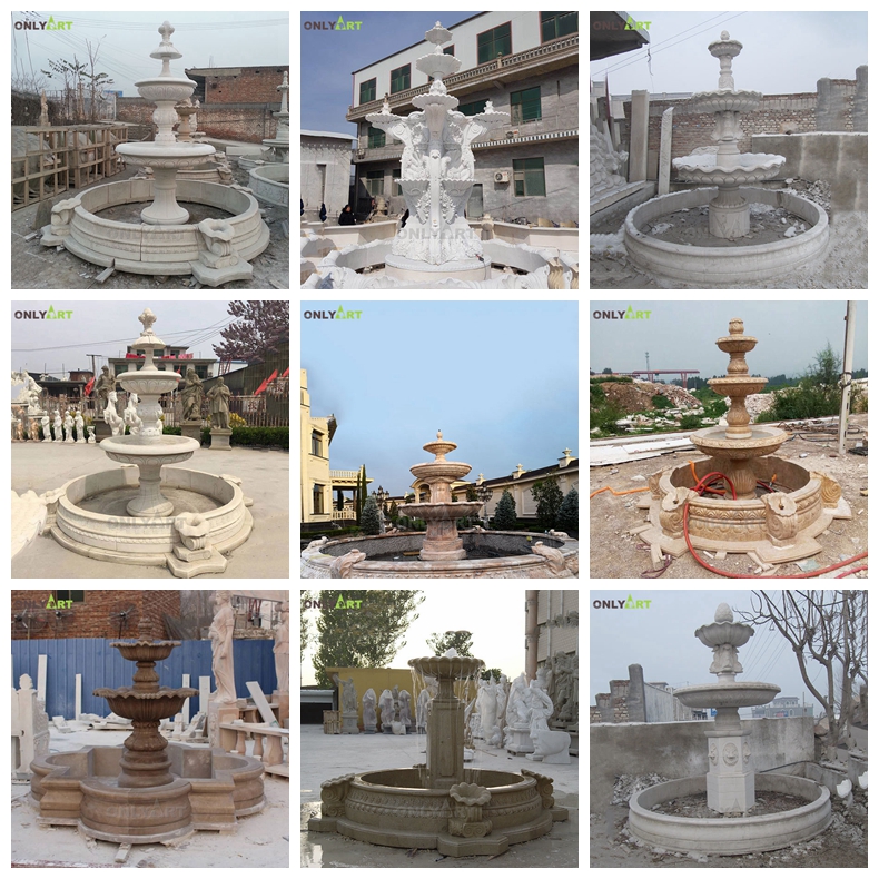 round marble fountain design for sale