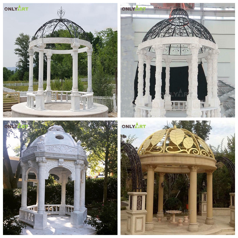 round marble gazebo with dome