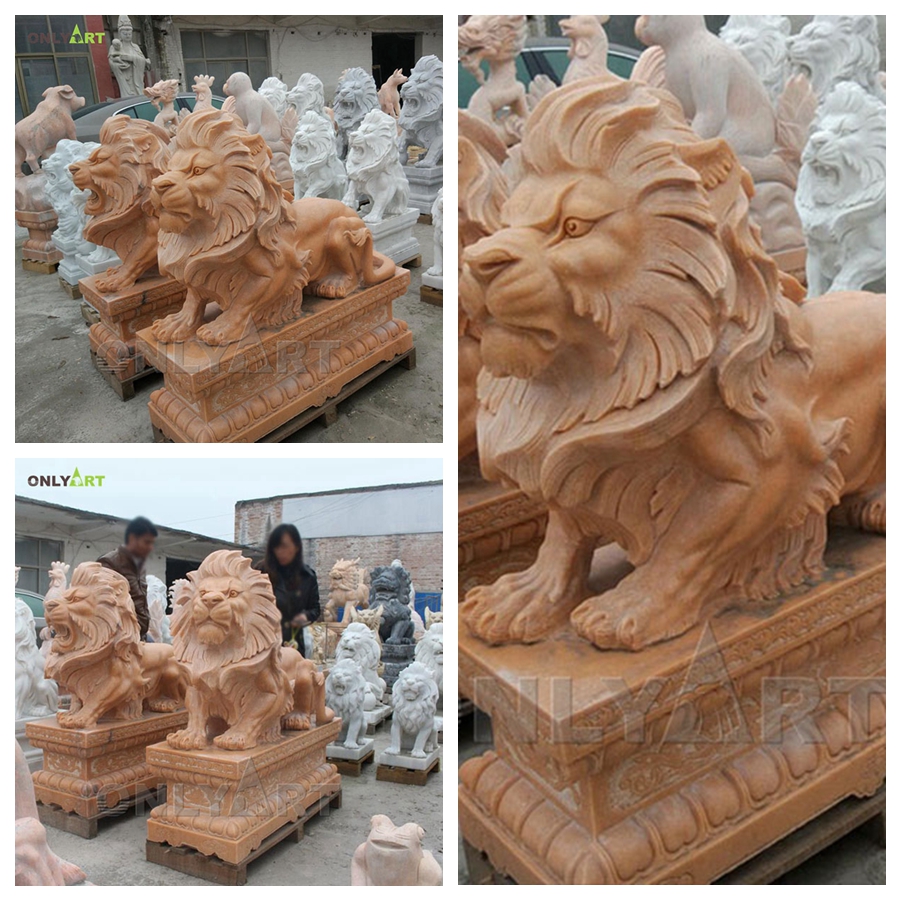 stone lion statue