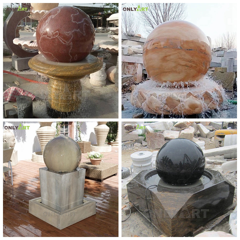 water feature ball fountain