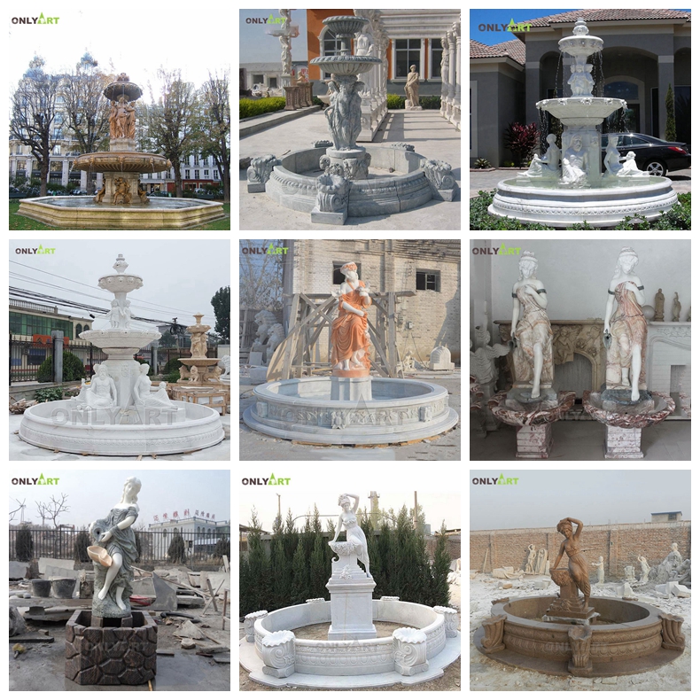 women statue granite fountain for sale