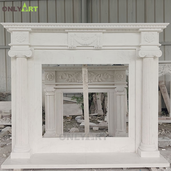 Antique marble fireplace mantel for sale OLA-M112