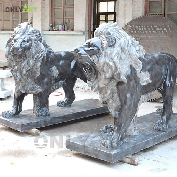 Black Lion Statuette