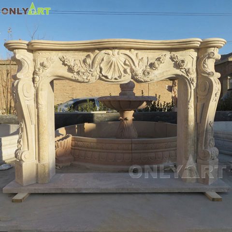 Cheap indoor fireplace marble fireplace mantel OLA-M127