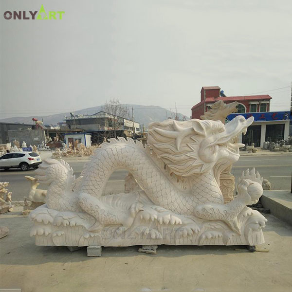 Chinese famous stone garden dragon statue for sale OLA-A093