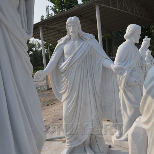 Classical life size religious catholic marble jesus statues for garden or church
