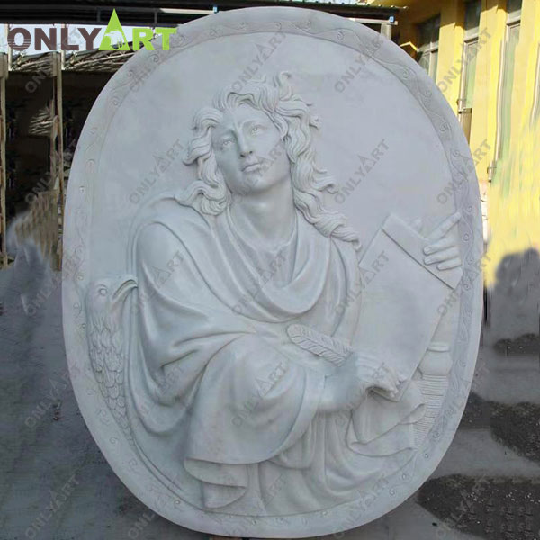 Custom wall art marble round relief sculpture projects