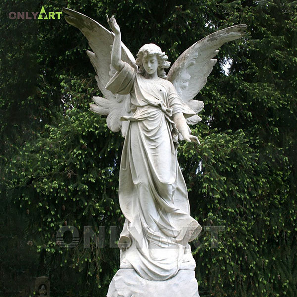 Customize tall stone angel lawn ornament for sale OLA-T035