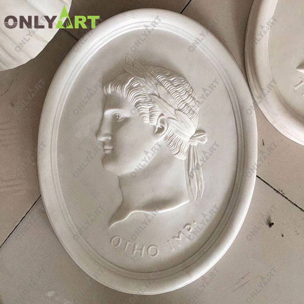 Customize white marble Western figure relief sculpture