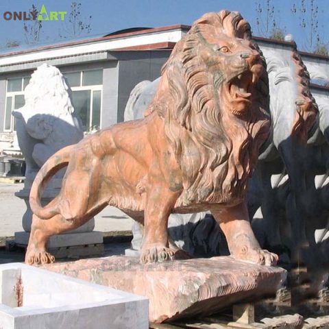 European style natural marble large lion statues for sale OLA-A070