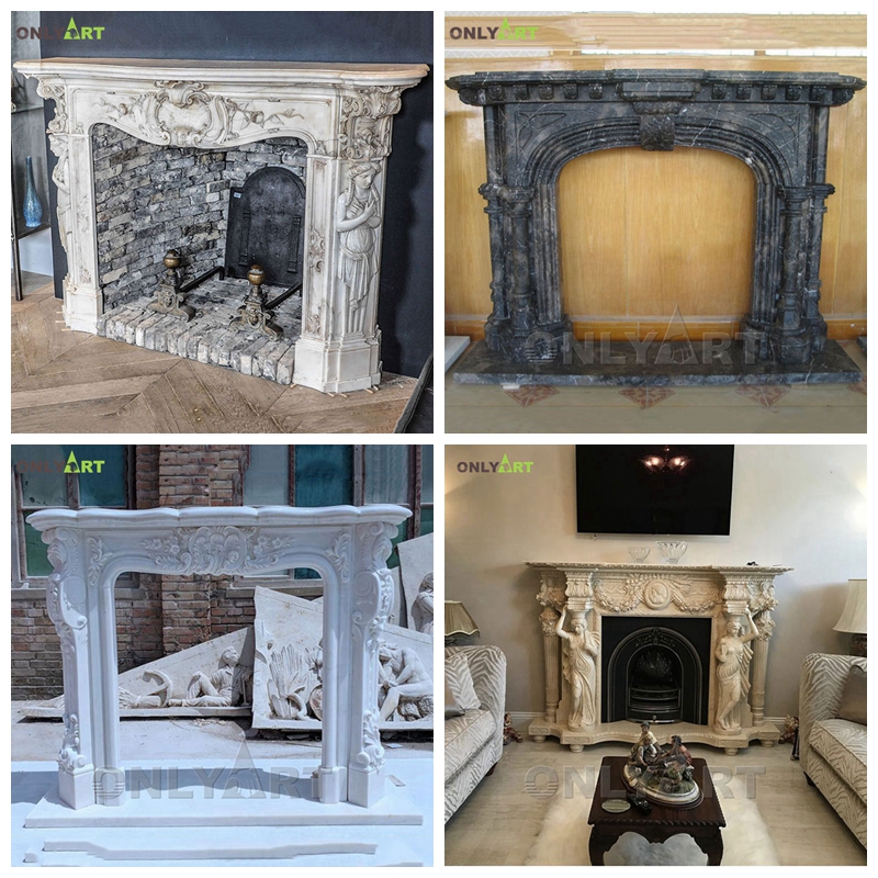 Fireplace mantel surrounds