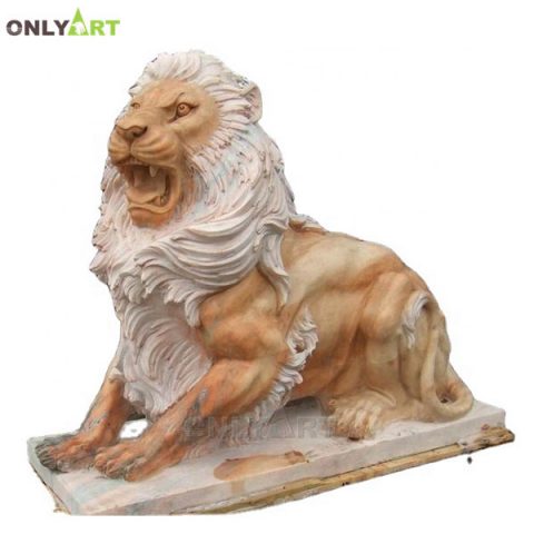 Garden decor marble giant lion statue for sale OLA-A080