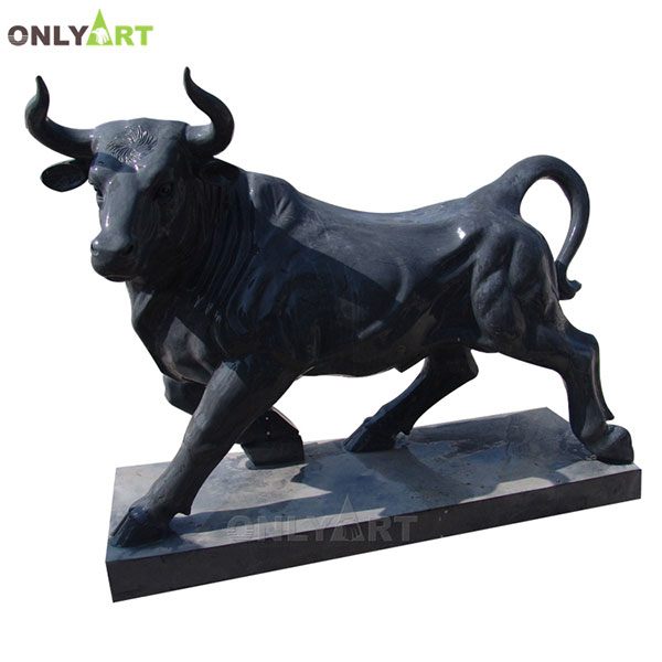 Garden decoration black cow statue for sale OLA-A086