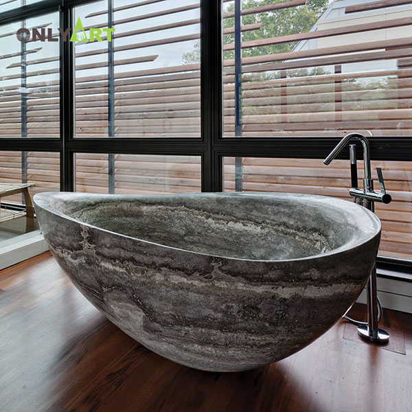 Hand made giant stone bathtub for home decoration OLA-Y019