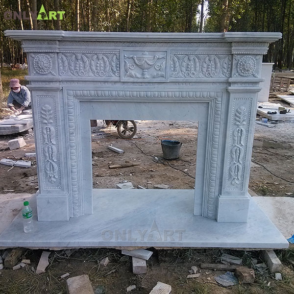 High quality marble traditional fireplace mantels and surrounds OLA-M101