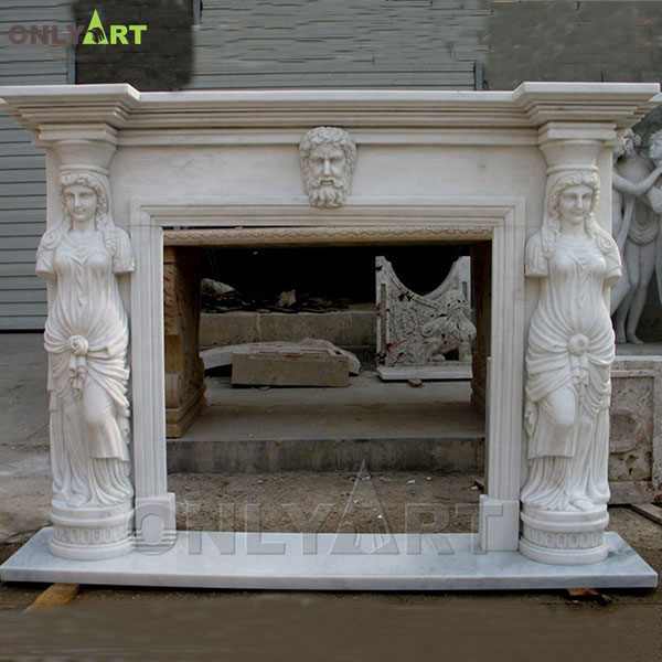 High quality modern granite fireplace designs with women OLA-M085