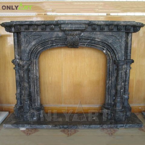 Home decor French style black fireplace mantel OLA-M070