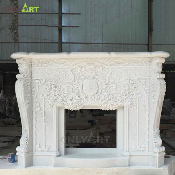 Home decor pattern design fireplace marble surround OLA-M066