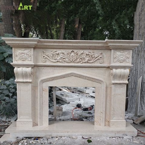 Hot sale stone electric fireplace with mantel OLA-M104