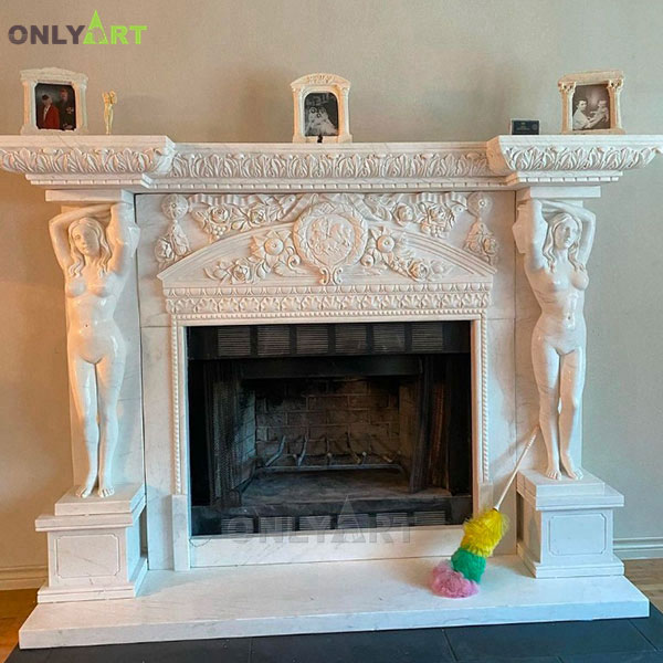 Indoor decor stone modern mantel for sale OLA-M064